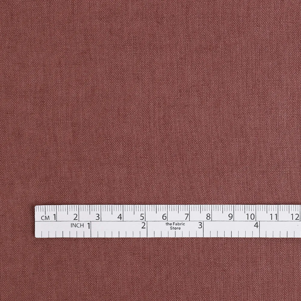 Plain Weave Linen - Red Bean