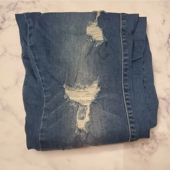 Plus size! Medium Wash Ripped Skinny Jeans