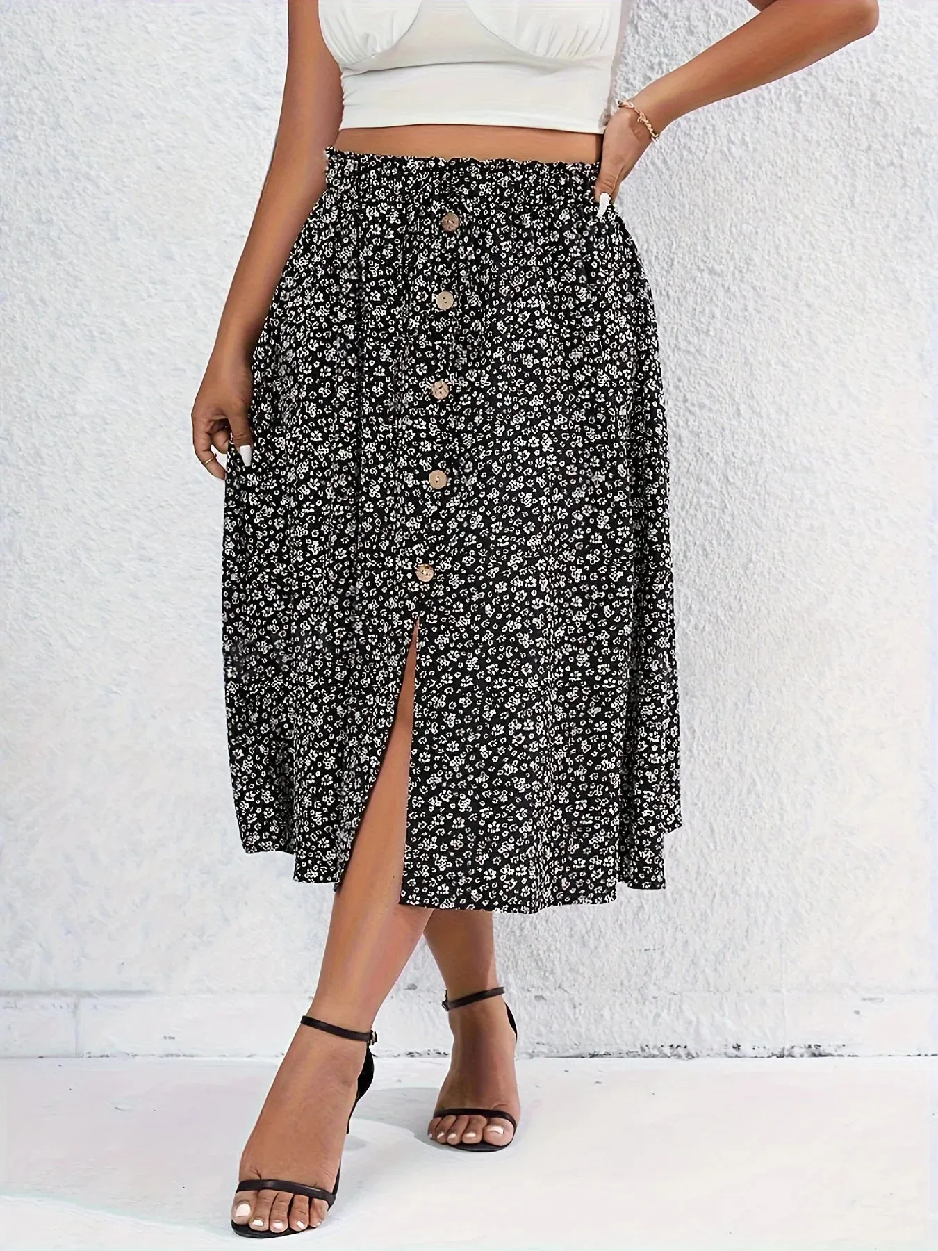 Plus Size Spring Summer Elegant Skirt