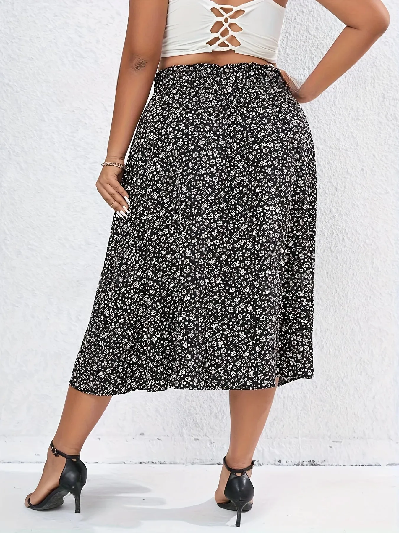Plus Size Spring Summer Elegant Skirt