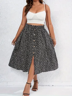 Plus Size Spring Summer Elegant Skirt