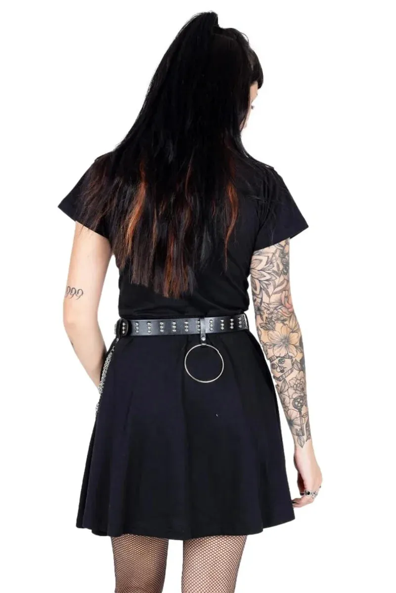 Poizen Industries Sena Belt - Studded Black Belt with Chains