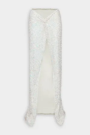 Portina Skirt in Iridescent White
