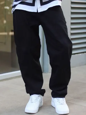 Powerlook Men Black Baggy Fit Clean Look Jeans