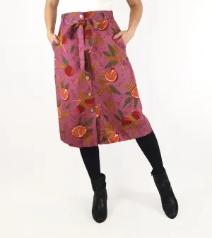 Princess Highway pink pomegranate print skirt size 10