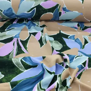 Printed Broken Twill Fabric Olive 150 cm