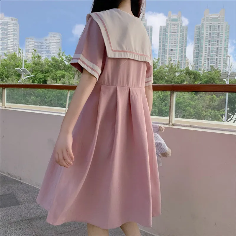 "JK CUTE NAVY COLLAR" DRESS N032506