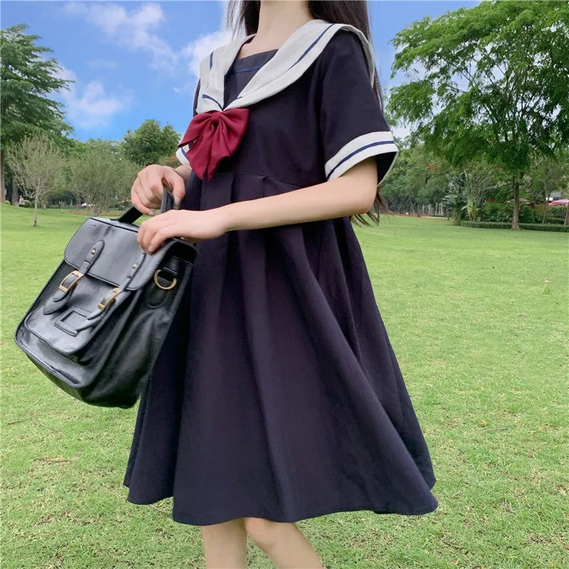 "JK CUTE NAVY COLLAR" DRESS N032506