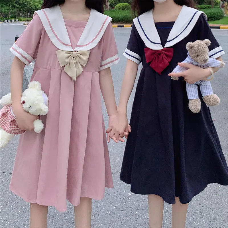 "JK CUTE NAVY COLLAR" DRESS N032506