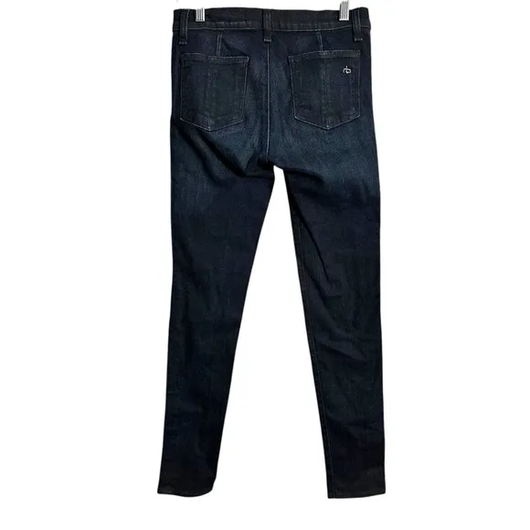 Rag &amp; Bone The Skinny Lamb Leather Panel Jeans Moto