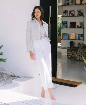 Raw-Hem Crop Wide-Leg Jeans