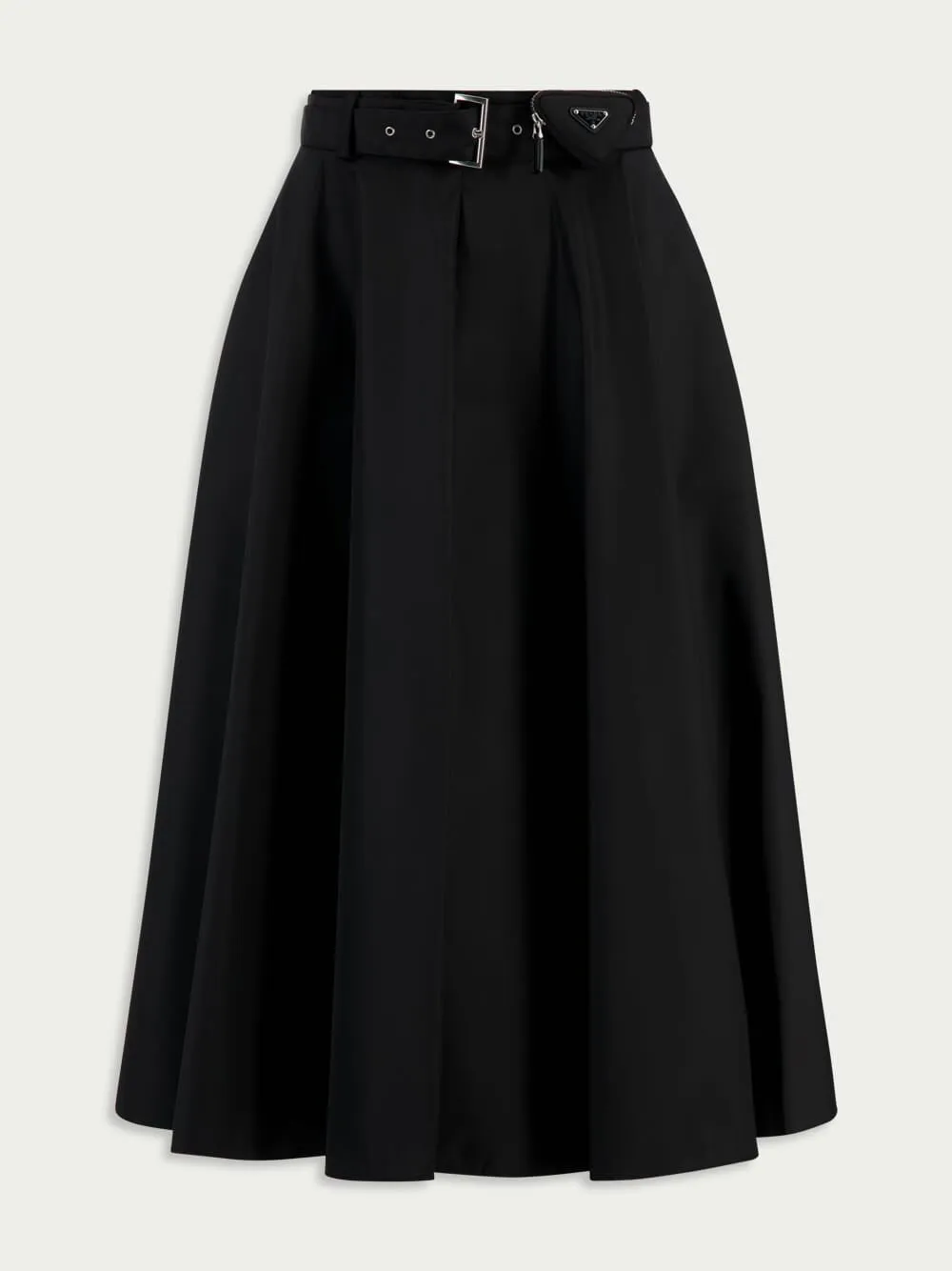 Re-Nylon Belted Midi Skirt