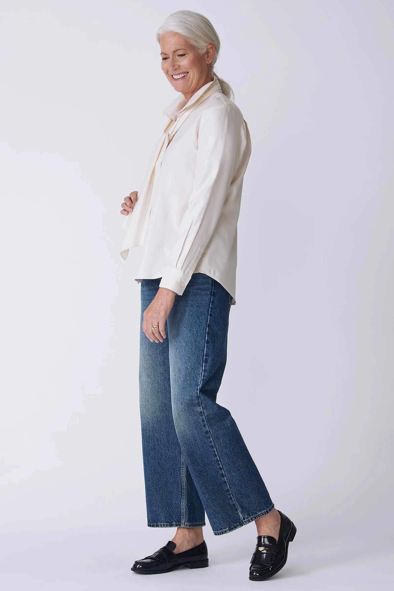 Regency Blouse - Ivory Twill