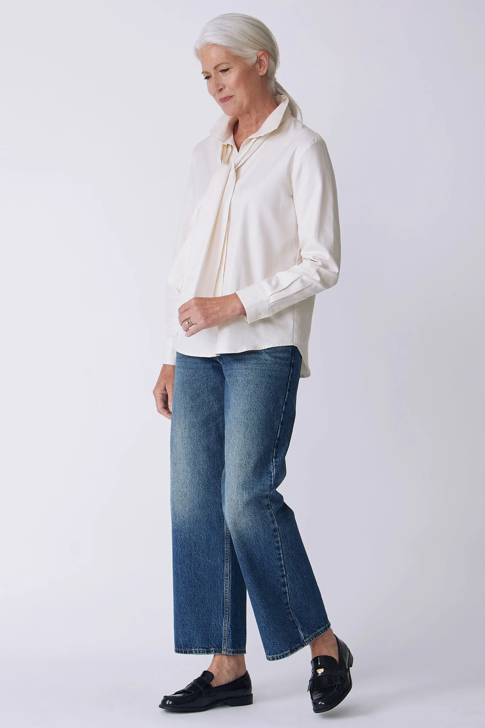 Regency Blouse - Ivory Twill