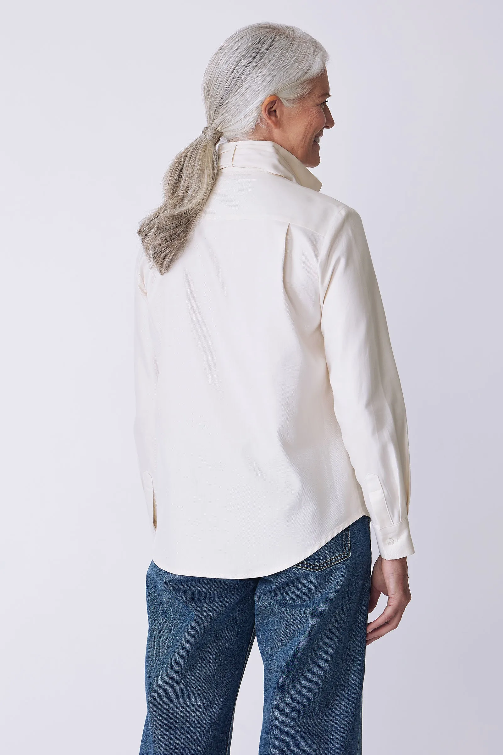 Regency Blouse - Ivory Twill