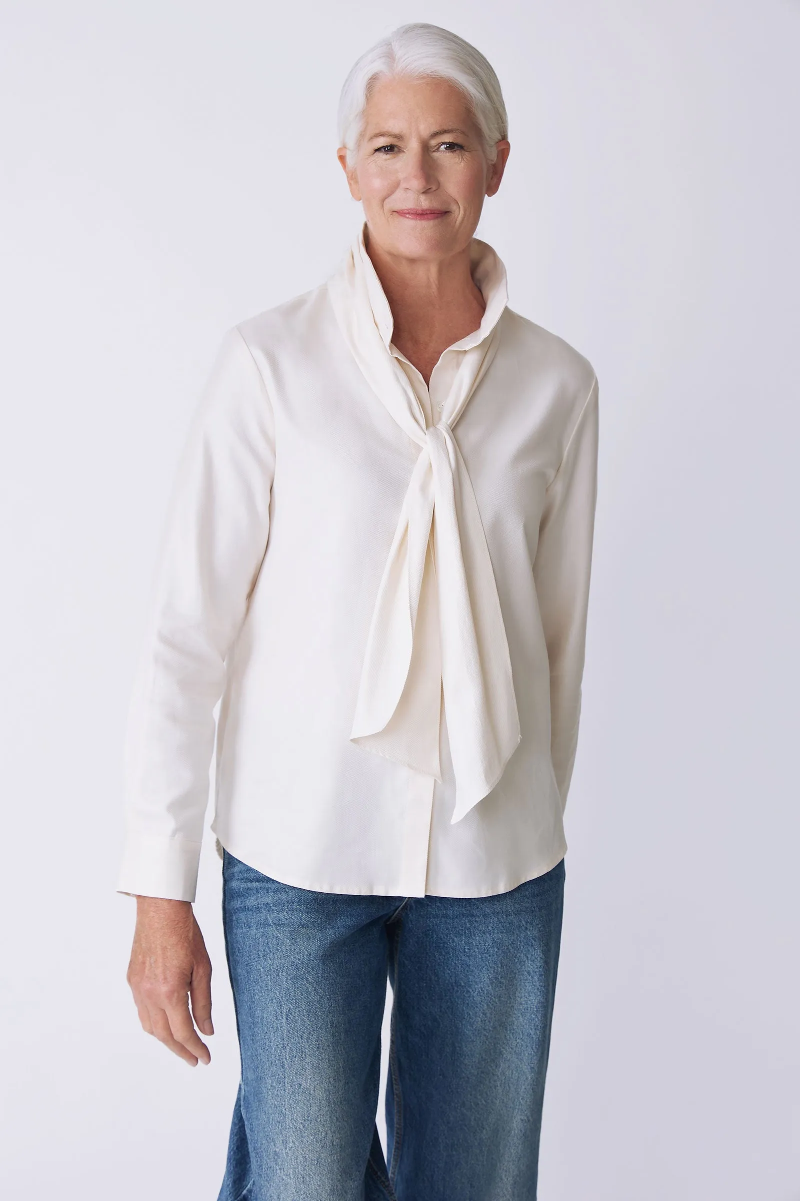 Regency Blouse - Ivory Twill