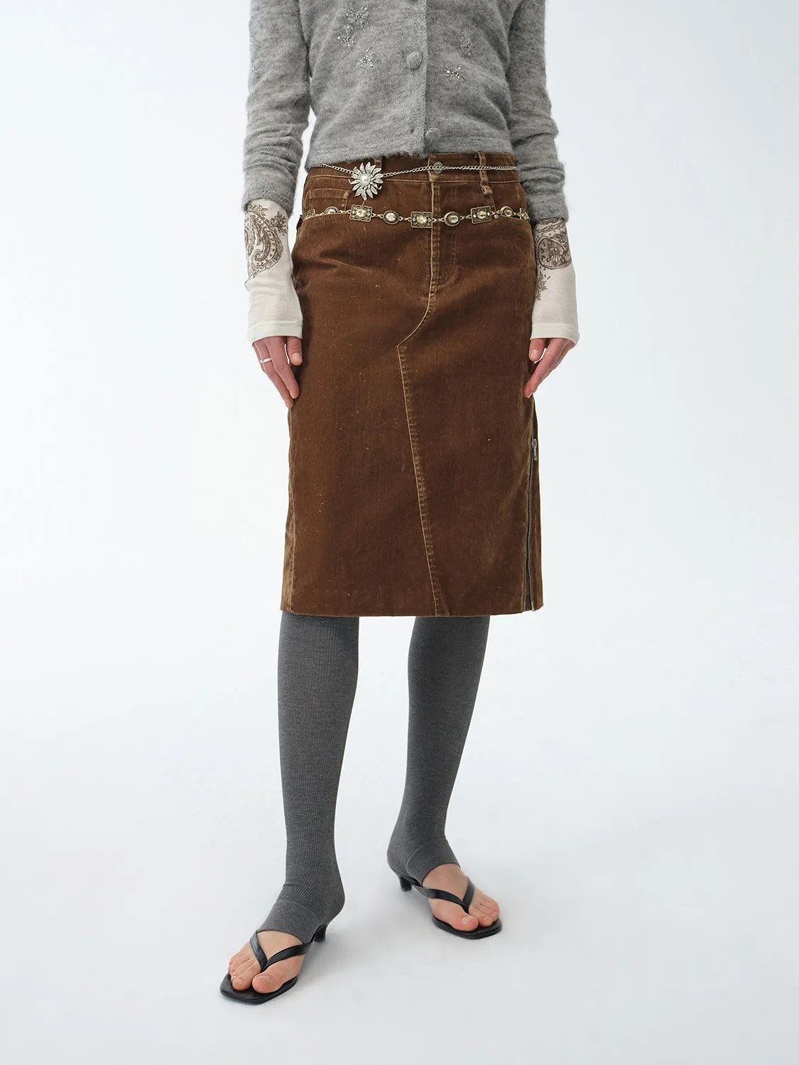 Retro Denim Skirt