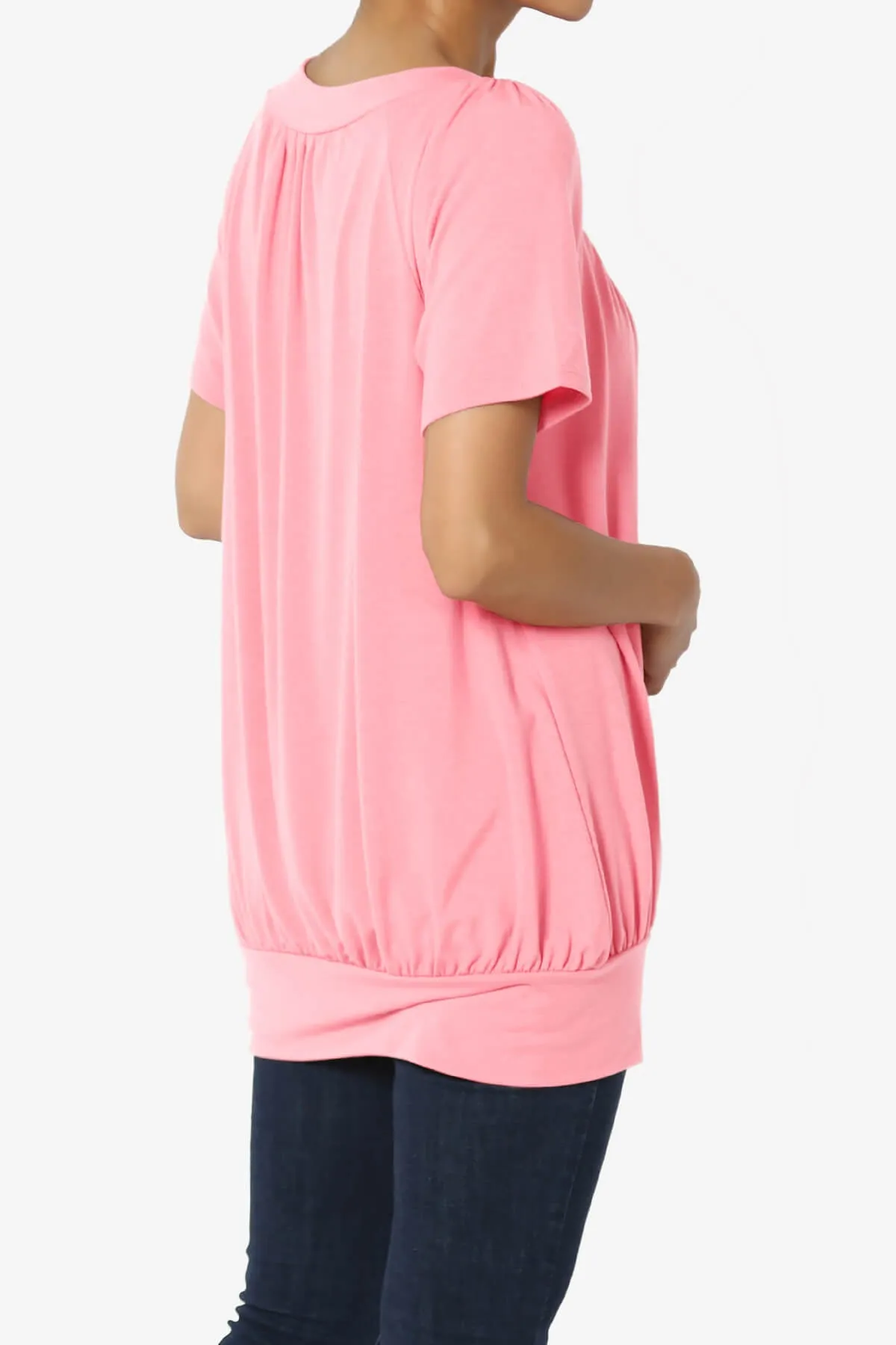 Rezume Shirred V-Neck Blouson Top PLUS