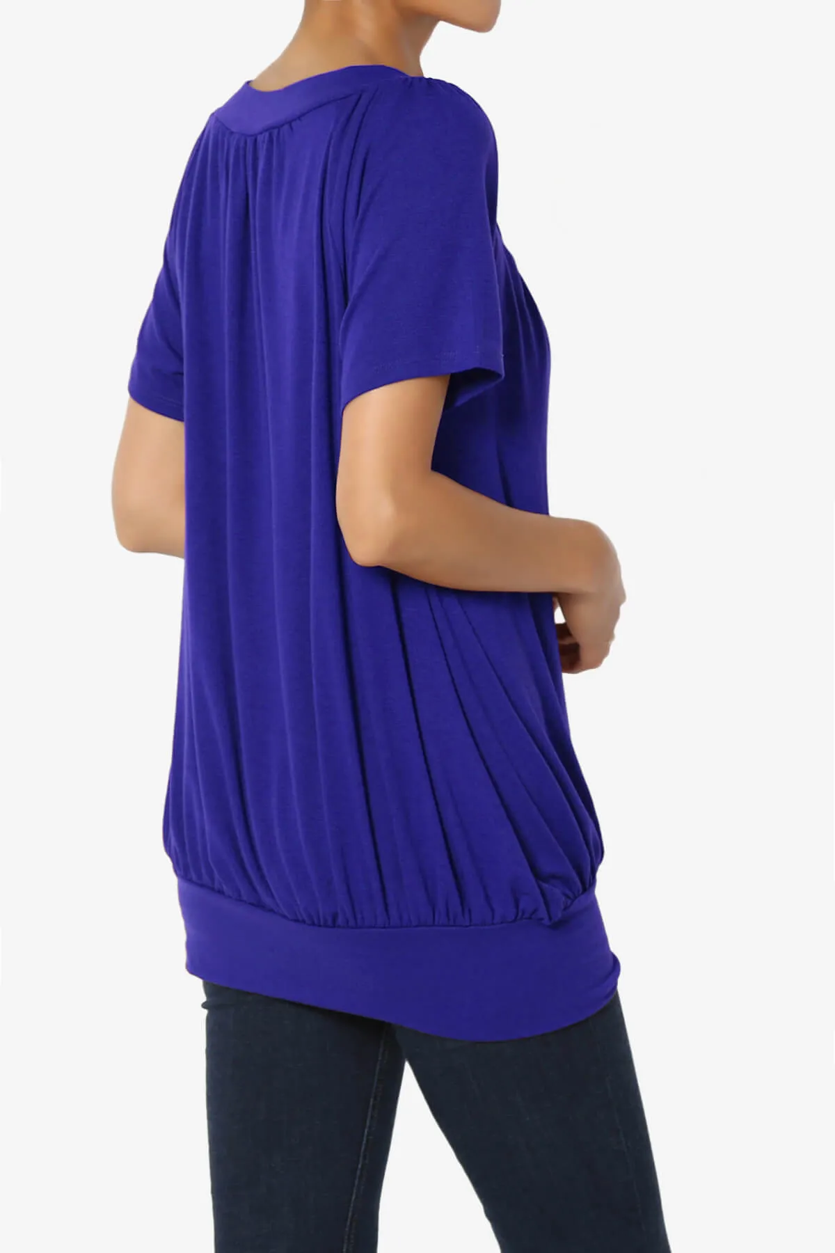 Rezume Shirred V-Neck Blouson Top PLUS