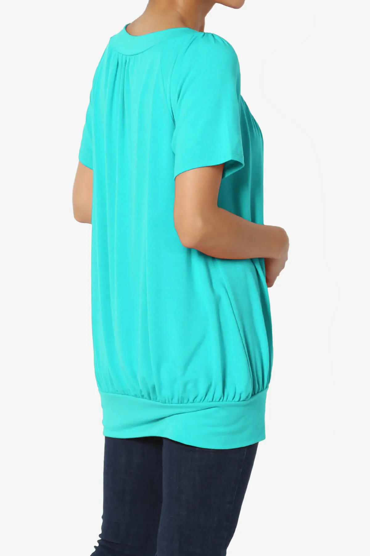 Rezume Shirred V-Neck Blouson Top PLUS