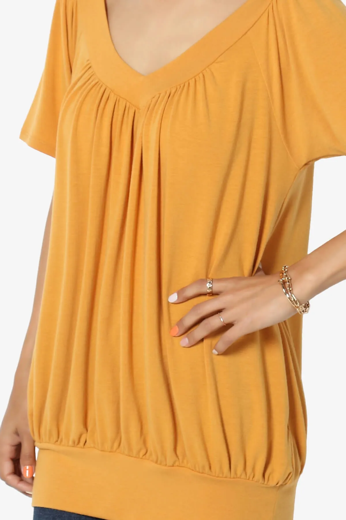 Rezume Shirred V-Neck Blouson Top PLUS