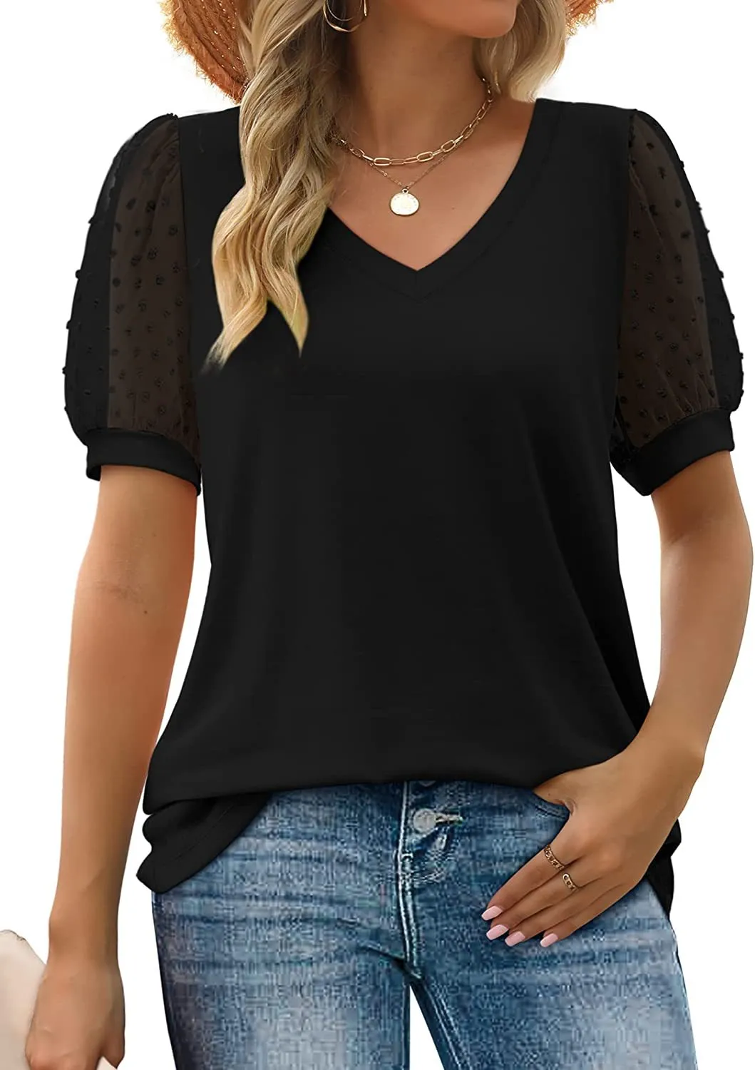 Rhianna - Elegant Puff Sleeve Blouse