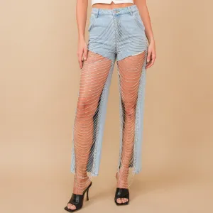 RHINESTONE JEANS