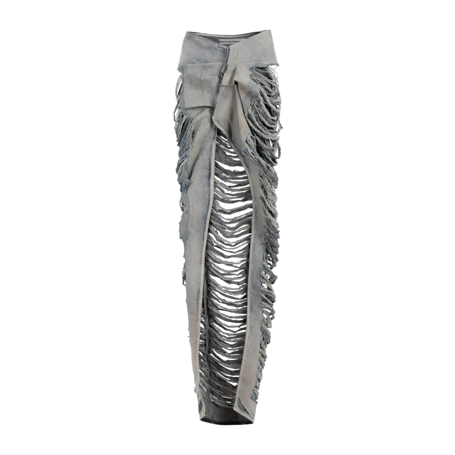 RICK OWENS Asymmetric Hem V-Waist Skirt