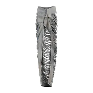 RICK OWENS Asymmetric Hem V-Waist Skirt