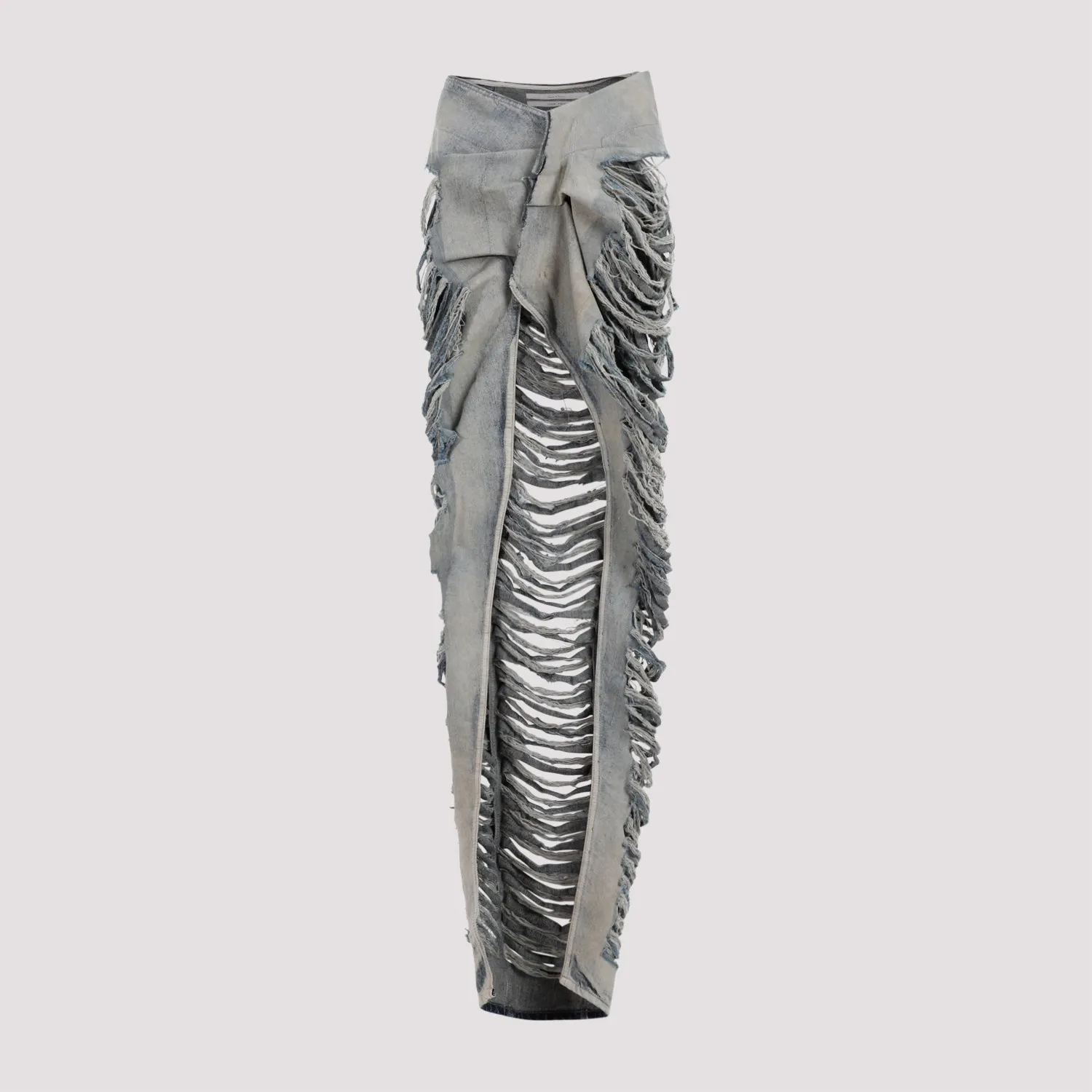 RICK OWENS Asymmetric Hem V-Waist Skirt