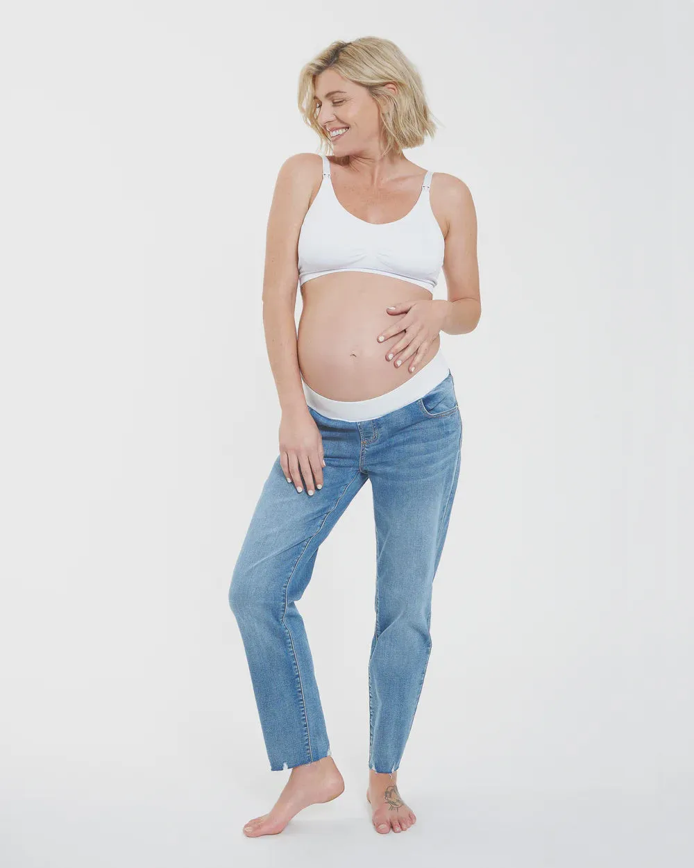 Ripe Maternity Jamie Raw Edge Jean