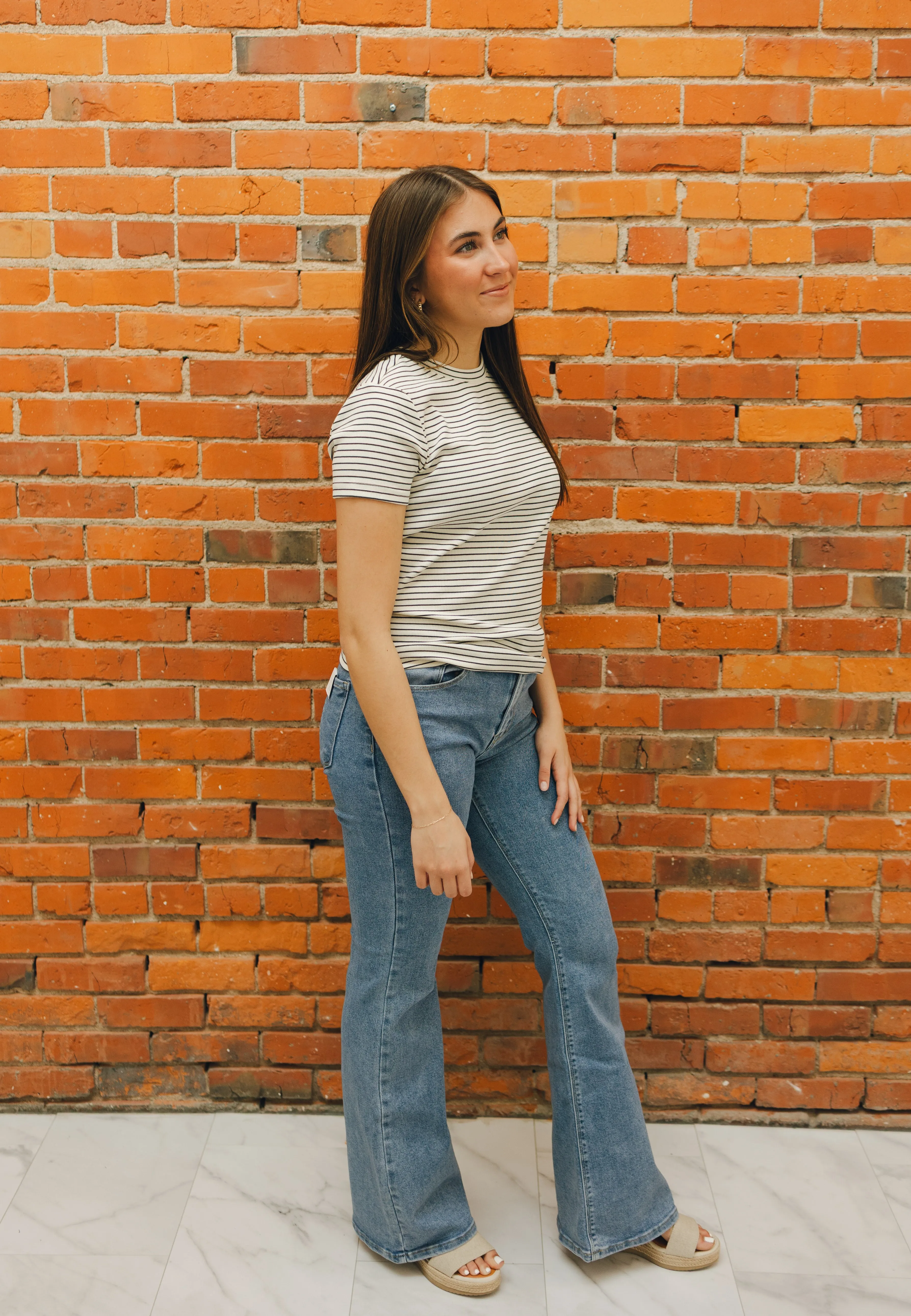 Risen HIgh Rise Clean Flare Jeans