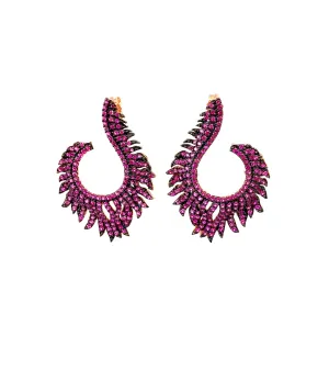 Ruby Spinel Flame Earrings