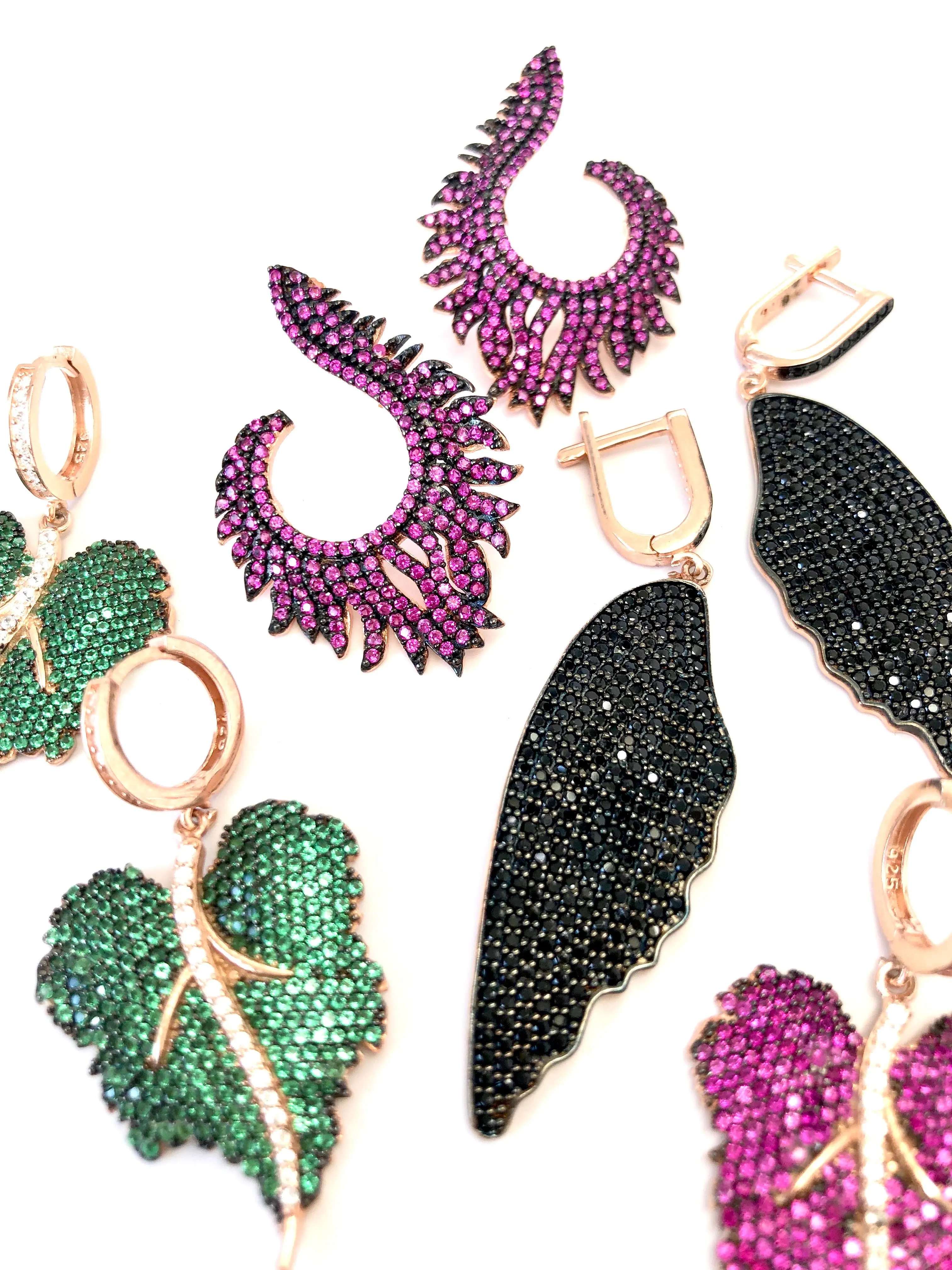 Ruby Spinel Flame Earrings