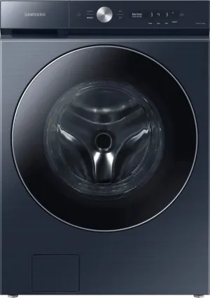 Samsung - BESPOKE 5.3 Cu. Ft. High-Efficiency Stackable Smart Front Load Washer with Steam and AI OptiWash - Brushed Navy - new