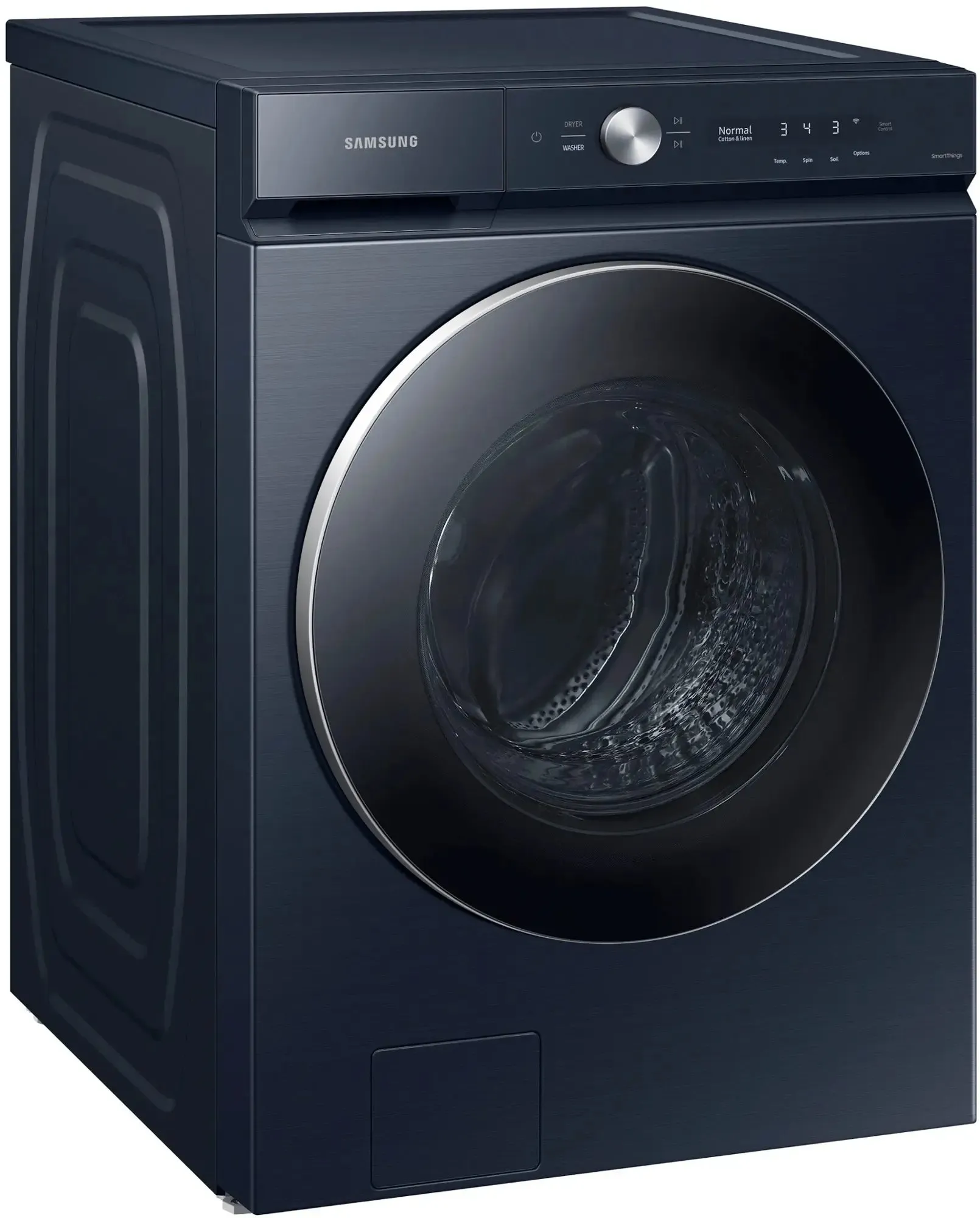 Samsung - BESPOKE 5.3 Cu. Ft. High-Efficiency Stackable Smart Front Load Washer with Steam and AI OptiWash - Brushed Navy - new