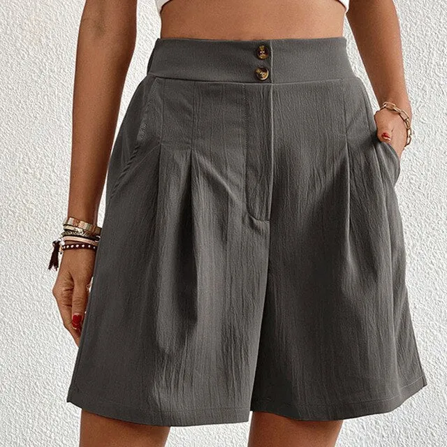 Sarina - Double-breasted shorts