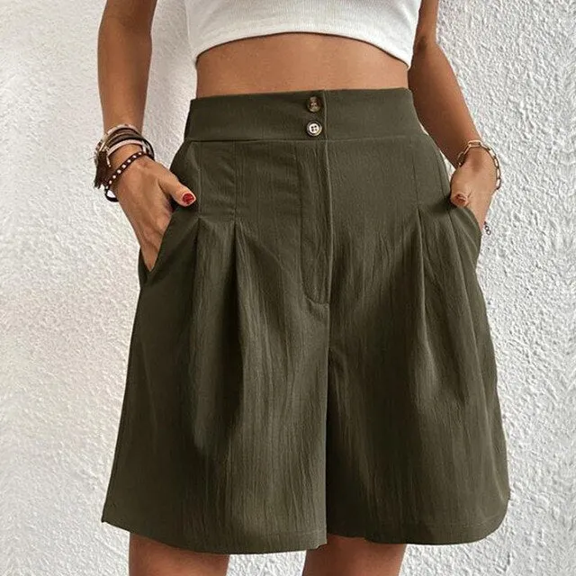 Sarina - Double-breasted shorts