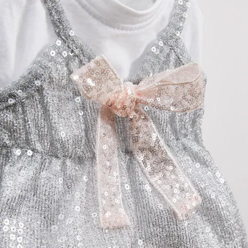 sequins t-shirt dress - last small fits 3-5 lbs