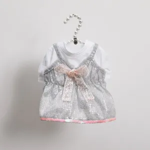 sequins t-shirt dress - last small fits 3-5 lbs