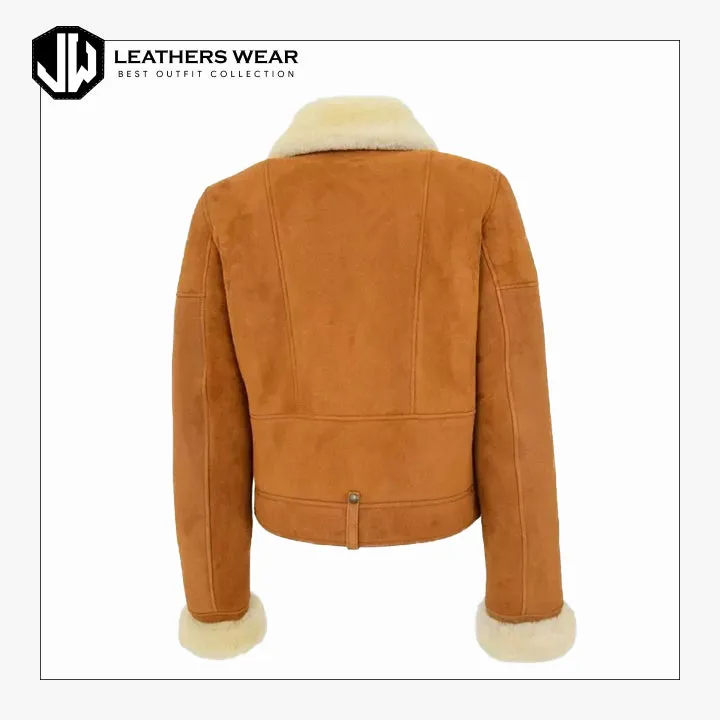 Shearling Biker Jacket Womens