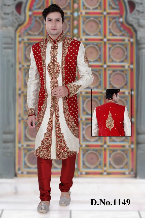 Sherwani (Custom Tailored) - (D.No.-1149)