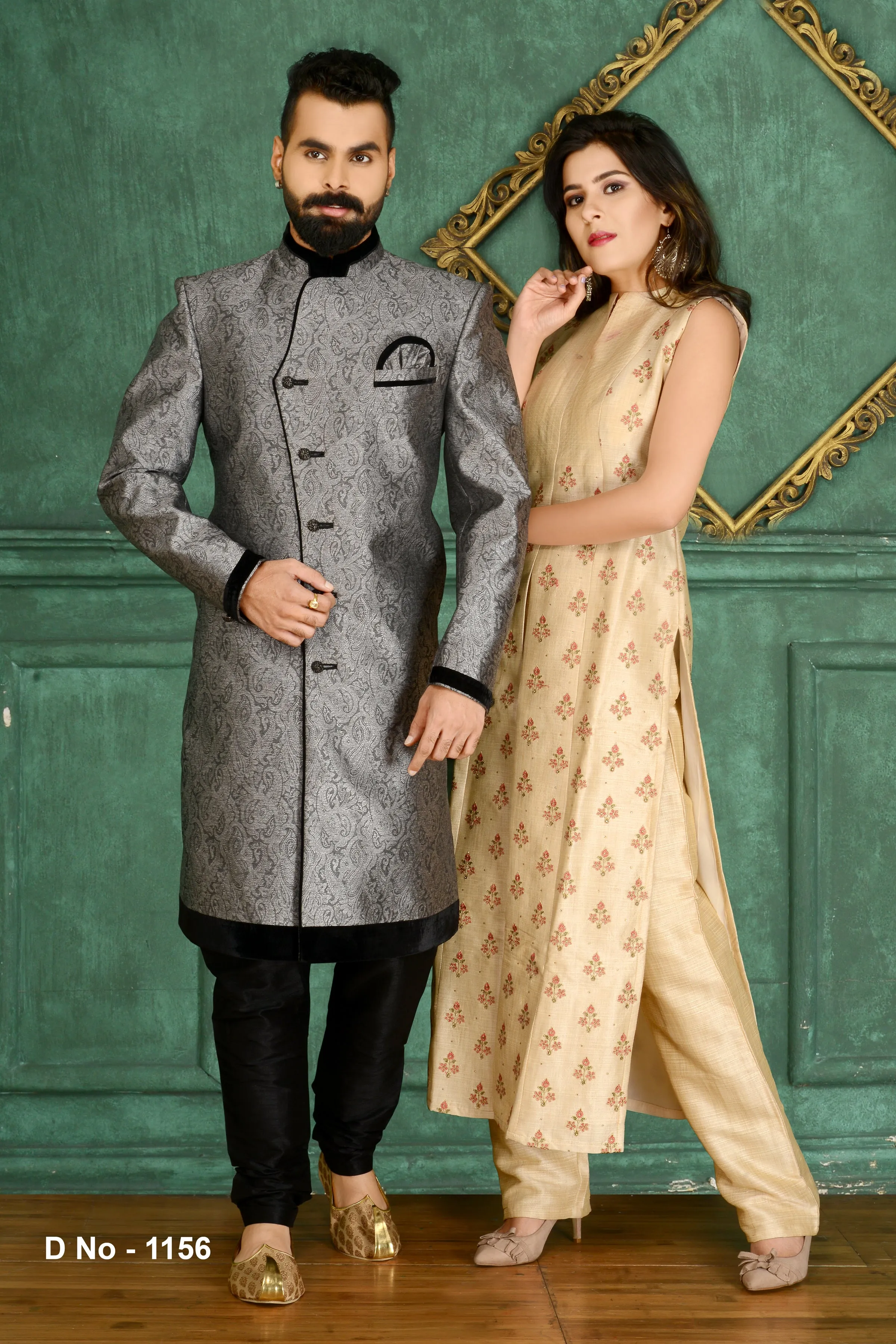 Sherwani (Custom Tailored) - (D.No.-1156)
