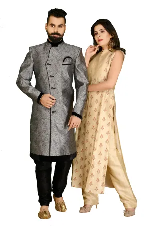 Sherwani (Custom Tailored) - (D.No.-1156)