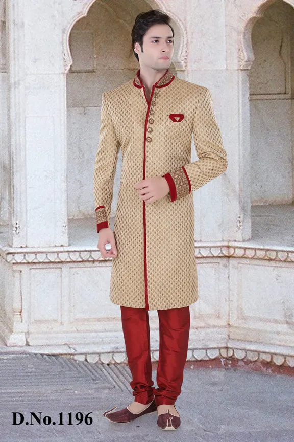 Sherwani (Custom Tailored) - (D.No.-1196)