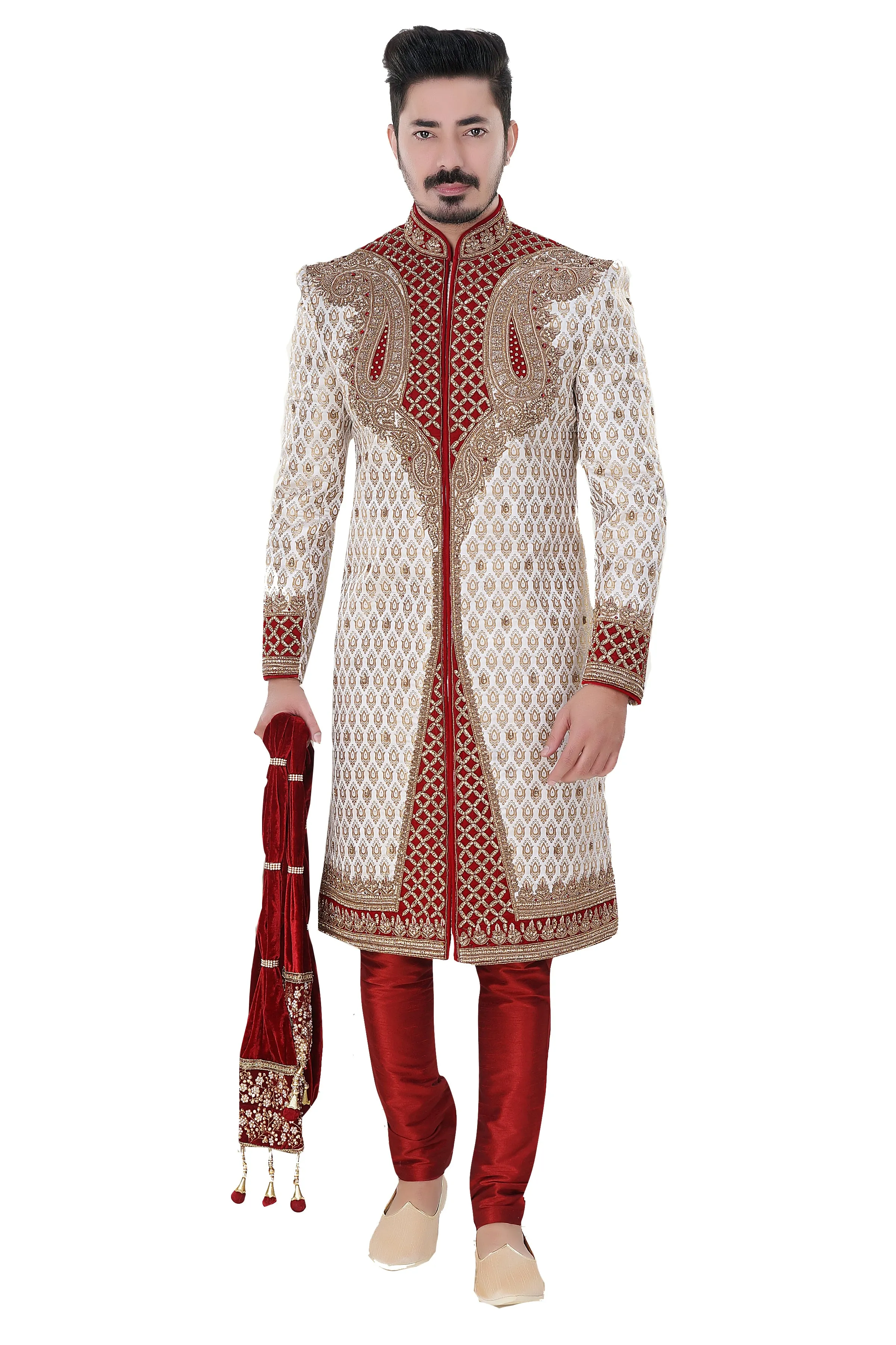 Sherwani (Custom Tailored) - (D.No.-1214)