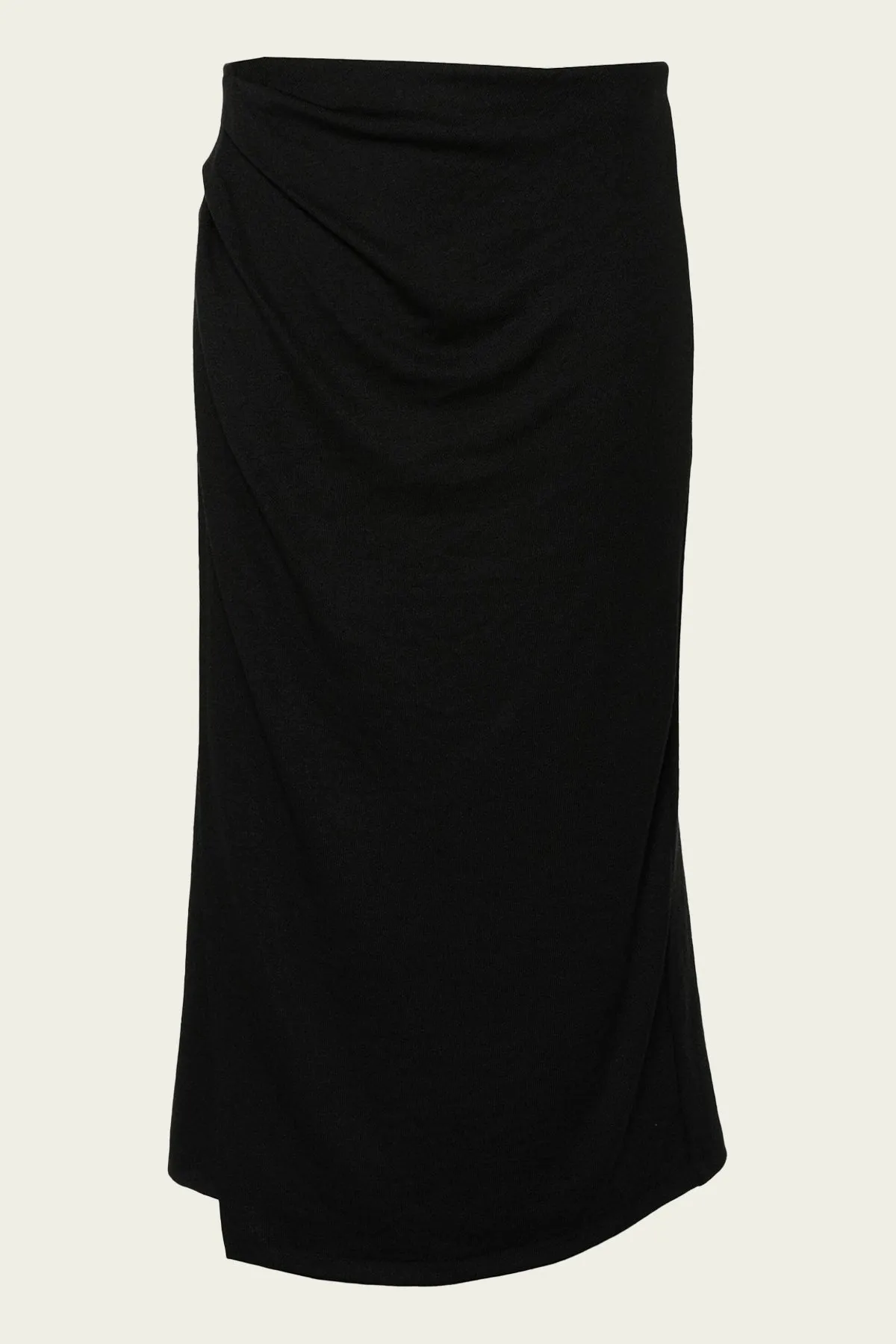 Side-Drape Skirt in Black