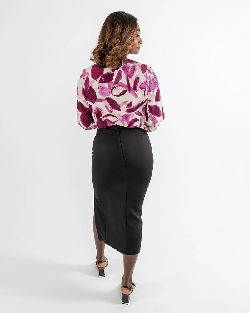 Side Slit Pencil Skirt