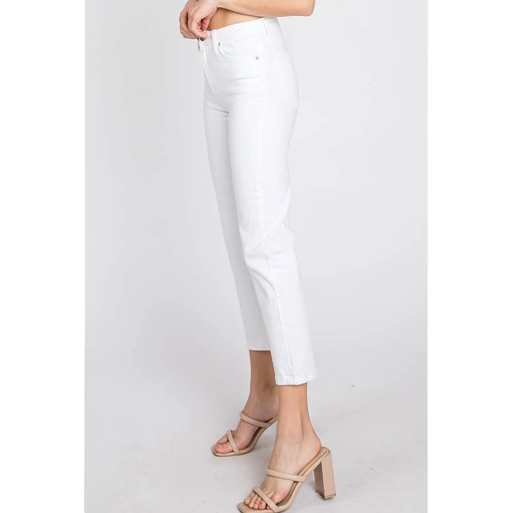 Siena High Rise Clean Straight White