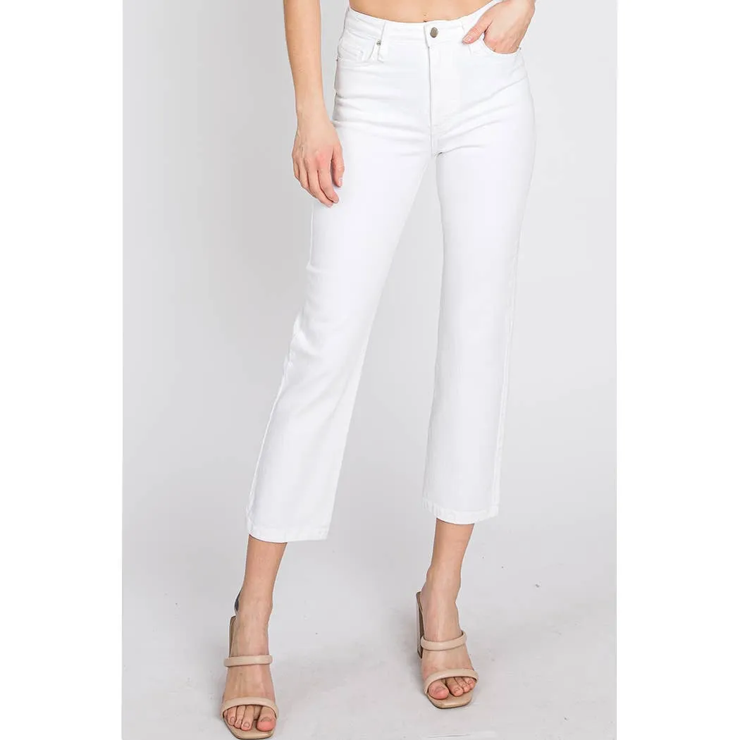 Siena High Rise Clean Straight White